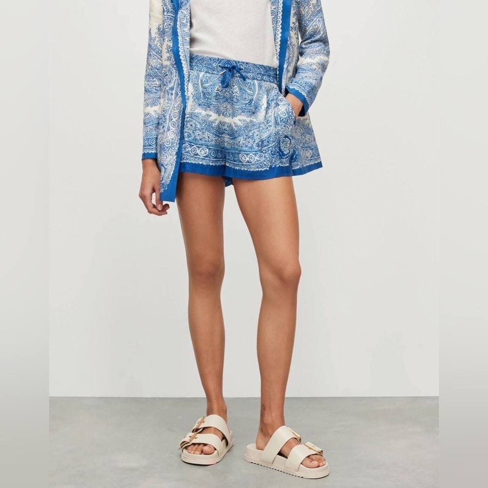 ALL SAINTS Aleida Rafaela Paisley Printed Shorts 10